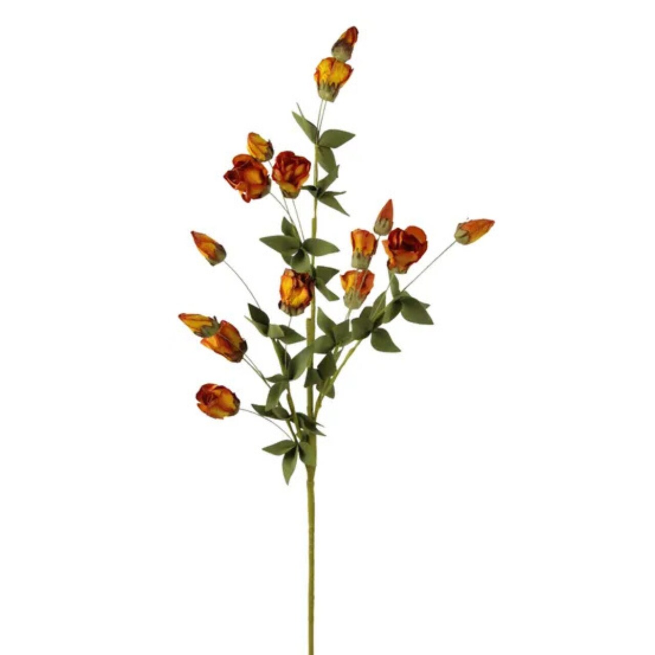 Fall Flower Spray – 31" Orange Yellow Artificial Floral Stem-FH805377
